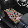Skull Car Floor Mats - Pink Mandala Skull Floral Skull Patterns Car Mats NT112404