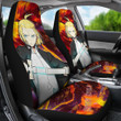 Fire Force Anime Car Seat Covers Arthur Boyle Lighting Sword Fire Seat Covers