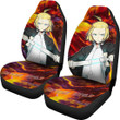 Fire Force Anime Car Seat Covers Arthur Boyle Lighting Sword Fire Seat Covers