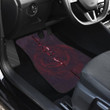 Love Car Floor Mats - LOVE Text Rose Flower Black Background Car Mats