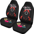 Squid Game Car Seat Covers - Round Square Triangle Card Worker Boss And Players Seat Covers