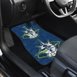 American Football Team Car Floor Mats - Seattle Seahawks Liberty Head Silhouette Car Mats