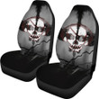 Skull Car Seat Covers - Horror Pirate Skull Wear Headphone Black White Seat Covers