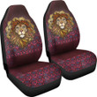 Abstract Lion Car Seat Covers Native American Car Accessories Custom For Fans AT22081804