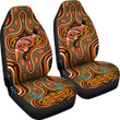 Abstract Kangaroo Car Seat Covers Aboriginal Australia Car Accessories Custom For Fans AA22082301