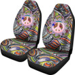 Peace Symbol Car Seat Covers Hippie Art Car Accessories Custom For Fans AT22082904