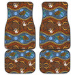 Abstract Turtle Car Floor Mats Aboriginal Australia Car Accessories Custom For Fans AA22082302