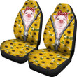 Pig With Sunflower Car Seat Covers Animal Car Accessories Custom For Fans AA22091504