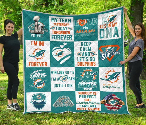 Fan Miami Dolphins Quilt Blanket Amazing Fan Gift Idea