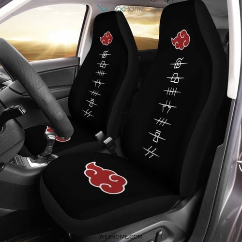 Akatsuki Car Seat Covers Hidden Village Symbols Naruto Car Accessories Decor