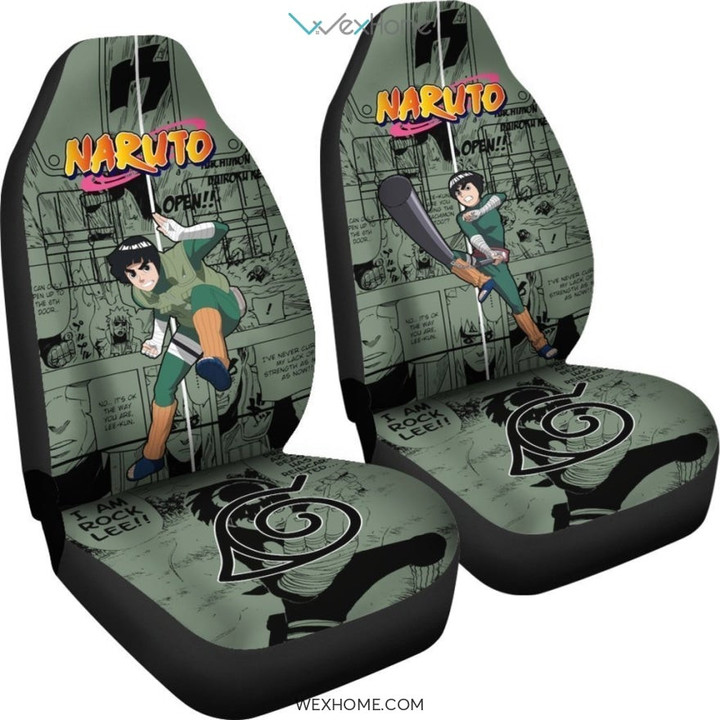 Rock Lee Car Seat Covers Naruto Anime Custom Decor