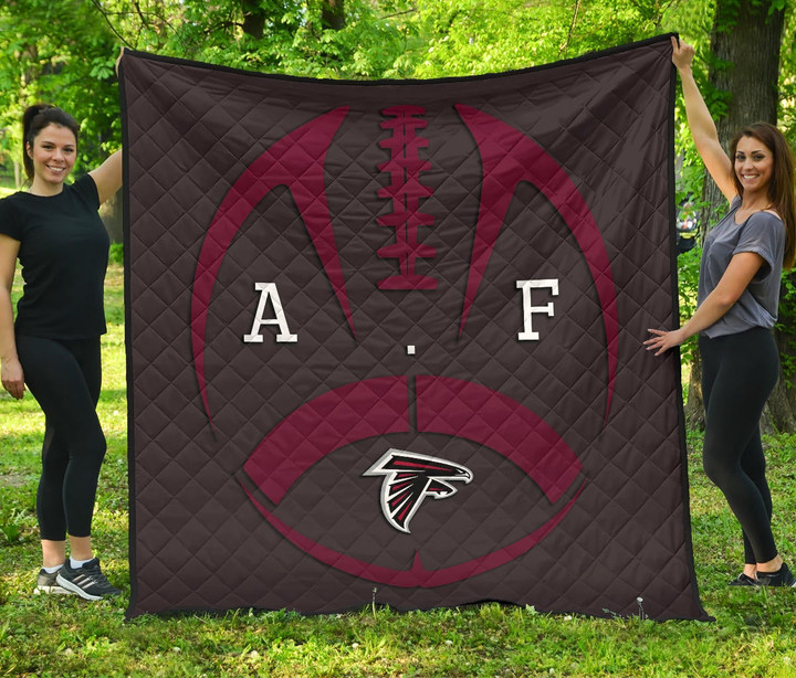 American Football Team Premium Quilt - Atlanta Falcons A.F Minimalist Rugby Quilt Blanket