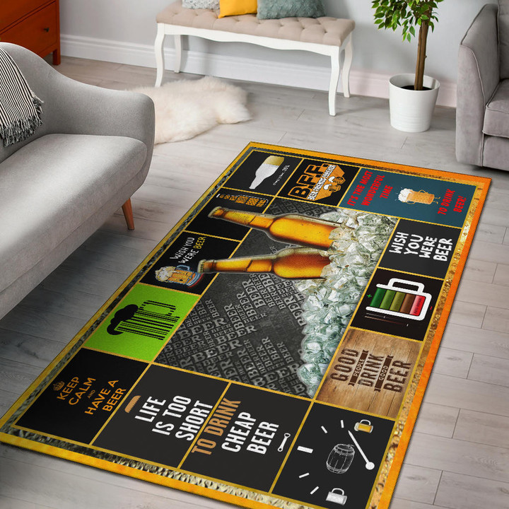 Cheers Drinking Beer Area Rug Hobby Home Decor Custom For Fans NT032202