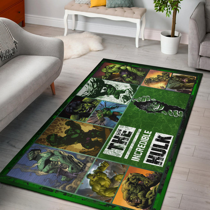 Angry Hulk The Incredible Hulk Area Rug Movie Home Decor Custom For Fans NT042004
