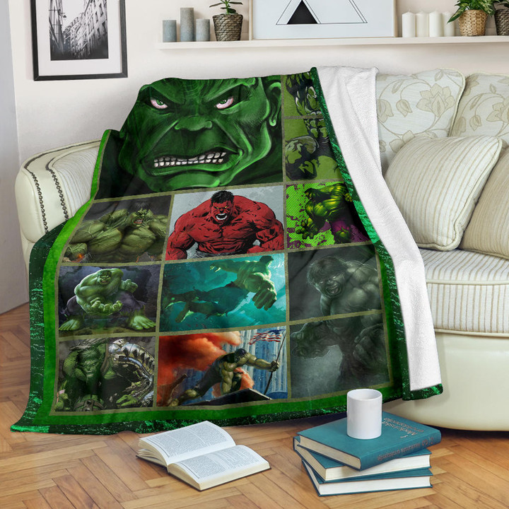 Angry Hulk The Incredible Hulk Fleece Blanket Movie Home Decor Custom For Fans NT042002