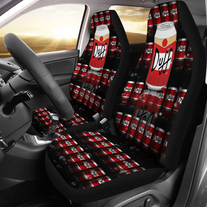 Duff Beer The Simpsons Car Seat Covers Cartoon Car Accessories Custom For Fans NT053001