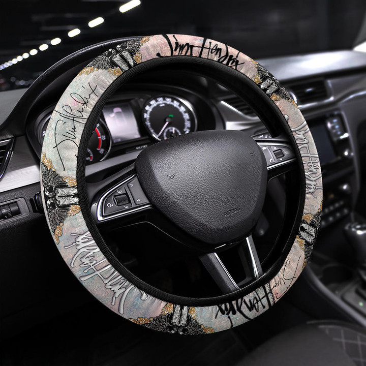 Jimi Hendrix Steering Wheel Cover Singer Car Accessories Custom For Fans AT22062302