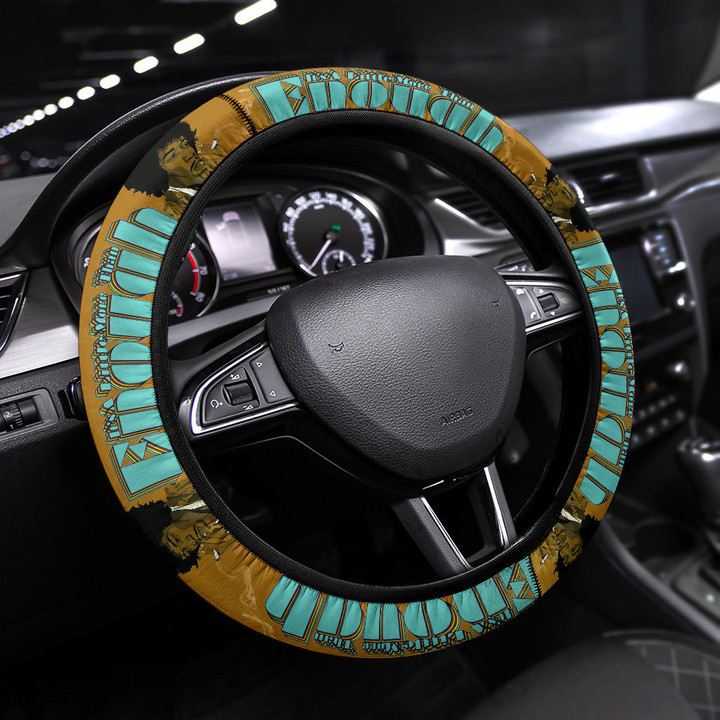 Jimi Hendrix Steering Wheel Cover Singer Car Accessories Custom For Fans AT22062202