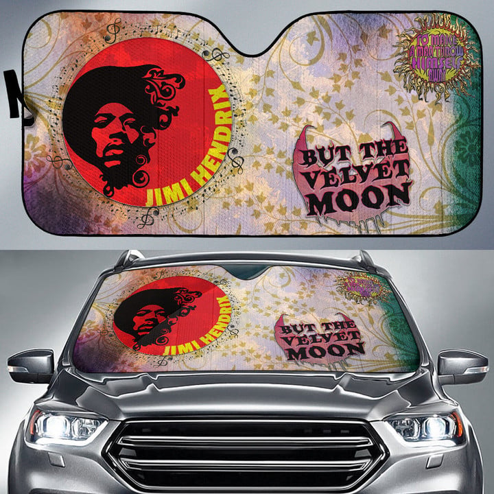 Jimi Hendrix Car Sun Shade Singer Car Accessories Custom For Fans AT22061702