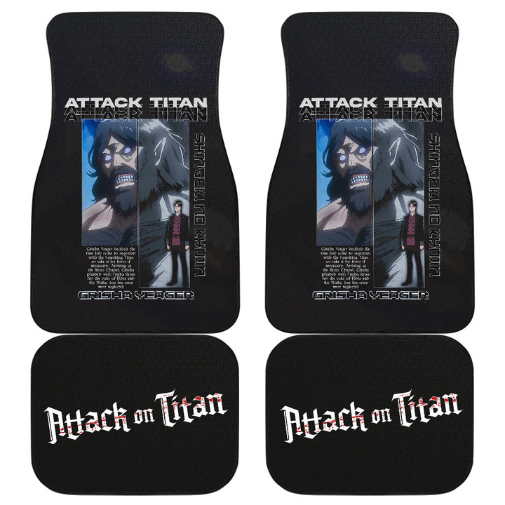 Grisha Yeager Attack Titan Attack On Titan Car Floor Mats Anime Car Accessories Custom For Fans AA22062803