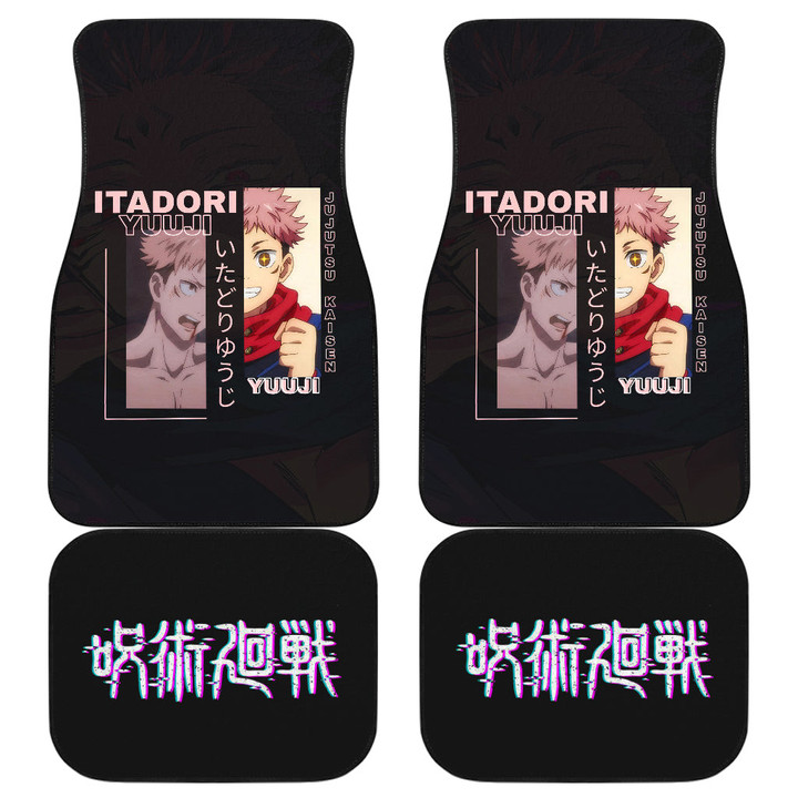 Yuji Itadori Jujutsu Kaisen Car Floor Mats Anime Car Accessories Custom For Fans AA22071302