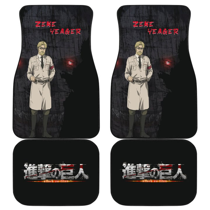 Zeke Yeager Attack On Titan Car Floor Mats Anime Car Accessories Custom For Fans AA22072101