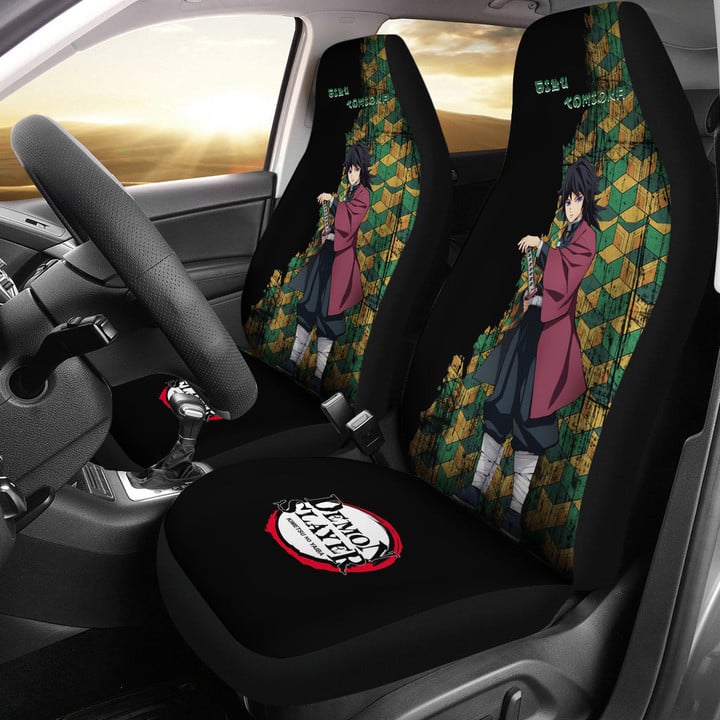 Giyu Tomioka Demon Slayer Car Seat Covers Anime Car Accessories Custom For Fans AA22071901