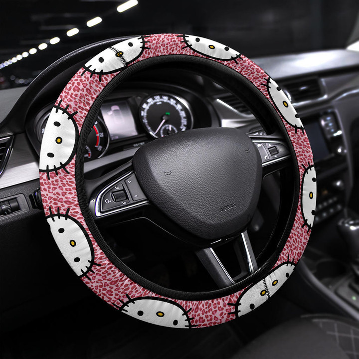Cute Hello Kitty Steering Wheel Cover Cartoon Car Accessories Custom For Fans AA22080801