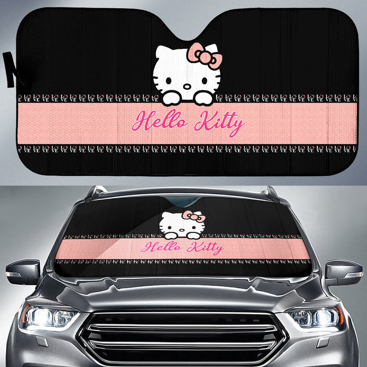 Cute Hello Kitty Car Sun Shade Cartoon Car Accessories Custom For Fans AA22080804