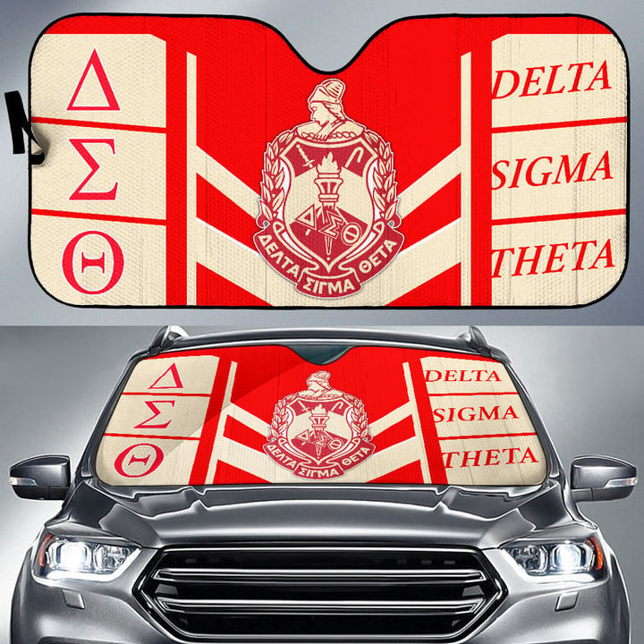 Delta Sigma Theta Car Sun Shade Sorority Car Accessories Custom For Fans AT22080904