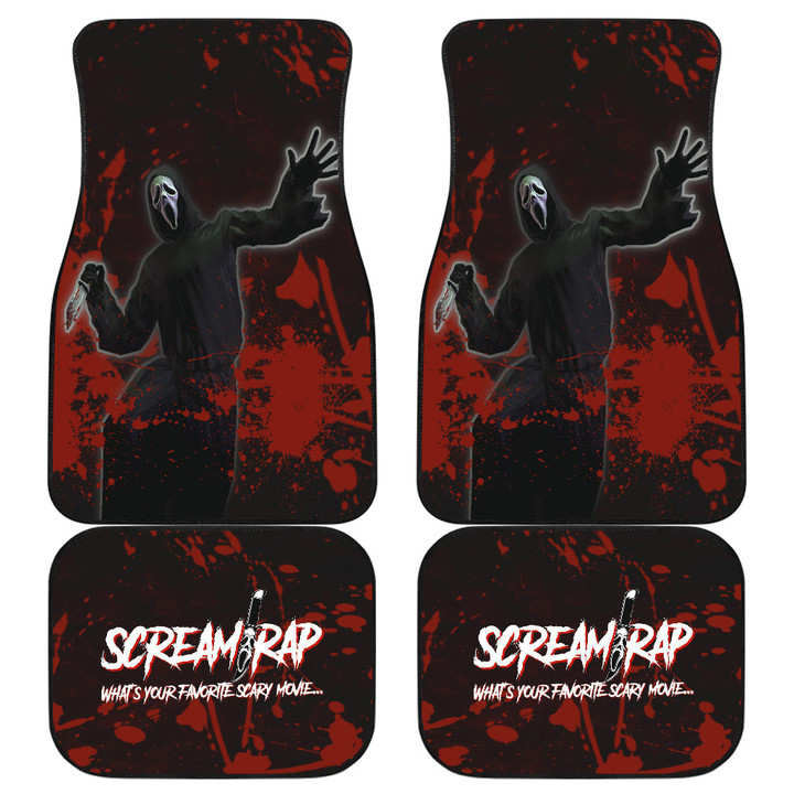 Ghostface Scream Car Floor Mats Horror Movie Car Accessories Custom For Fans AA22081501
