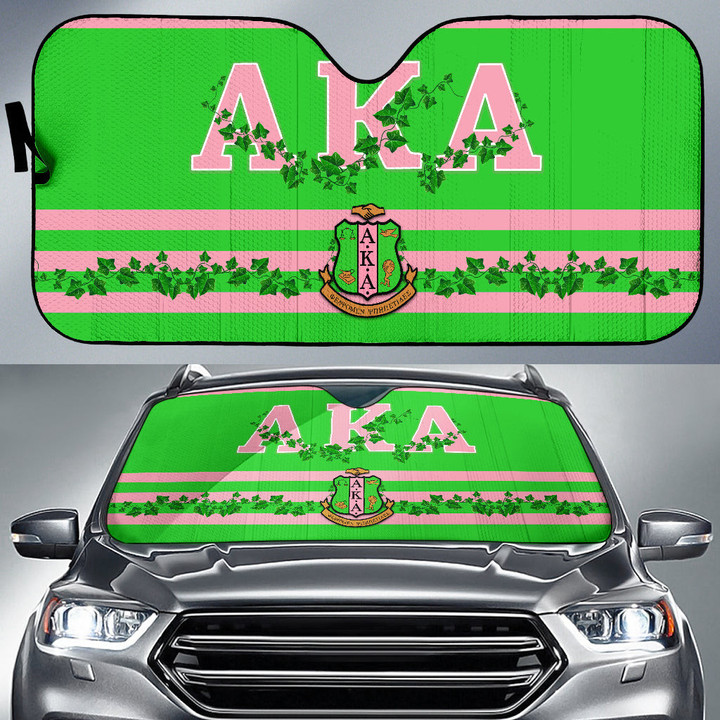 Alpha Kappa Alpha Car Sun Shade Sorority Car Accessories Custom For Fans AA22081801