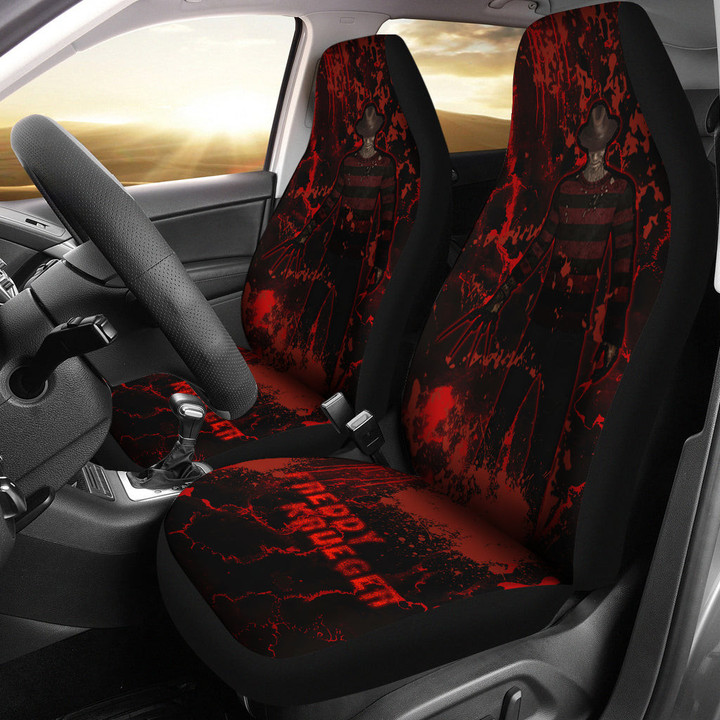 Freddy Krueger Car Seat Covers Horror Movie Car Accessories Custom For Fans AA22081702