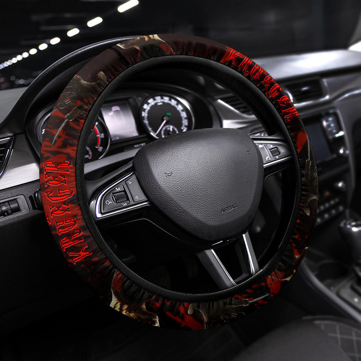 Freddy Krueger Steering Wheel Cover Horror Movie Car Accessories Custom For Fans AA22081701