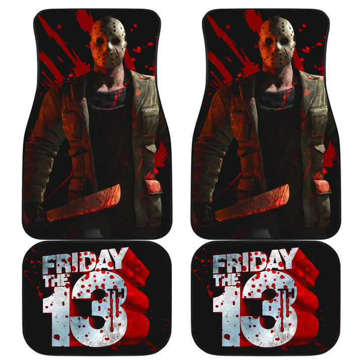 Jason Voorhees Friday The 13th Car Floor Mats Horror Movie Car Accessories Custom For Fans AT22081701