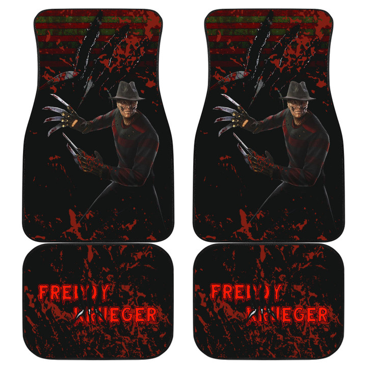 Freddy Krueger Car Floor Mats Horror Movie Car Accessories Custom For Fans AA22081703