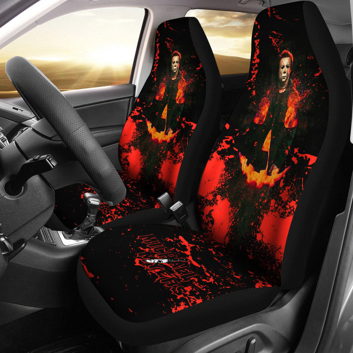 Michael Myers Car Seat Covers Horror Movie Car Accessories Custom For Fans AA22082404