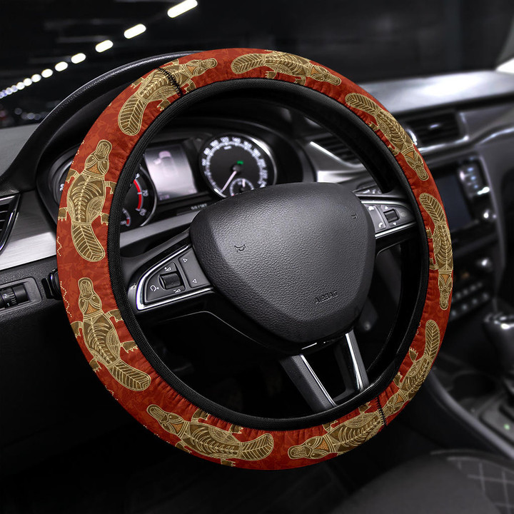 Abstract Platypus Steering Wheel Cover Australian Animals Car Accessories Custom For Fans AT22082202