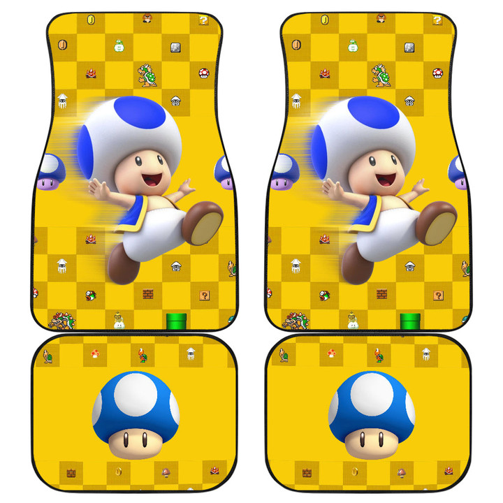 Super Mario Car Floor Mats Game Car Accessories Custom For Fans AA22083003