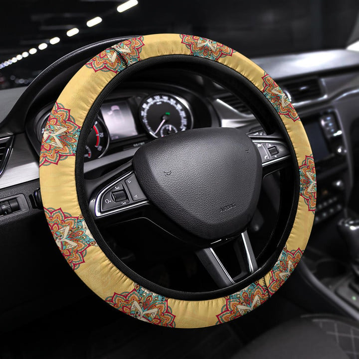 Yoga Mandala Steering Wheel Cover Hobby Car Accessories Custom For Fans AA22091202