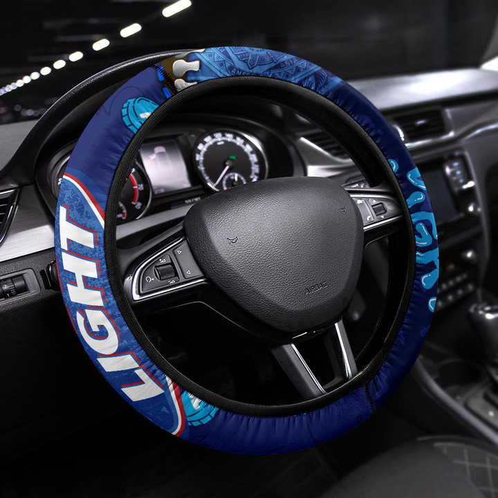 Bud Light Drinks Steering Wheel Cover Beer Car Accessories Custom For Fans AA22091601