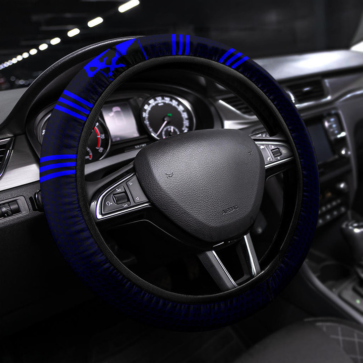 Blue Ford Mustang Steering Wheel Cover Car Accessories Custom For Fans AA22090801