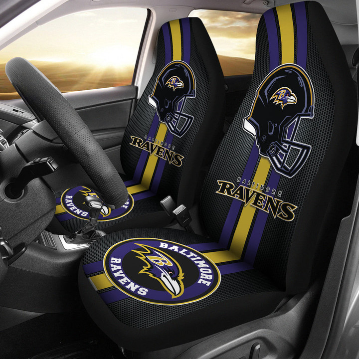 Baltimore Ravens Car Seat Covers American Football Helmet Car Accessories DRC220815-01