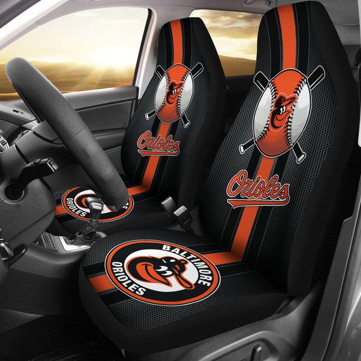 Baltimore Orioles Car Seat Covers MBL Baseball Car Accessories Ph220914-03