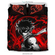 Natsu Red Bedding Set - duvet cover and pillowcase set - Unique Design Amazing Gift