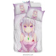 Emilia Re:Zero Starting Life in Another World Bedding Set 1 - duvet cover and pillowcase set - Unique Design Amazing Gift