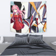 Darling In The Franxx Anime Tapestry | Zero Two Eating Candy Strelizia Face Tapestry Home Decor