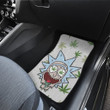 Rick And Morty Cartoon Car Floor Mats | Melting Rick And Weed Marijuana Tiny Patterns Car Mats