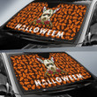 Halloween Car Sunshade | Jason Voorhees Viking Head Pumpkin Patterns Sun Shade