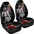 Attack On Titan Anime Car Seat Covers | AOT Mikasa And Historia With Weapons Red Rose Seat Covers